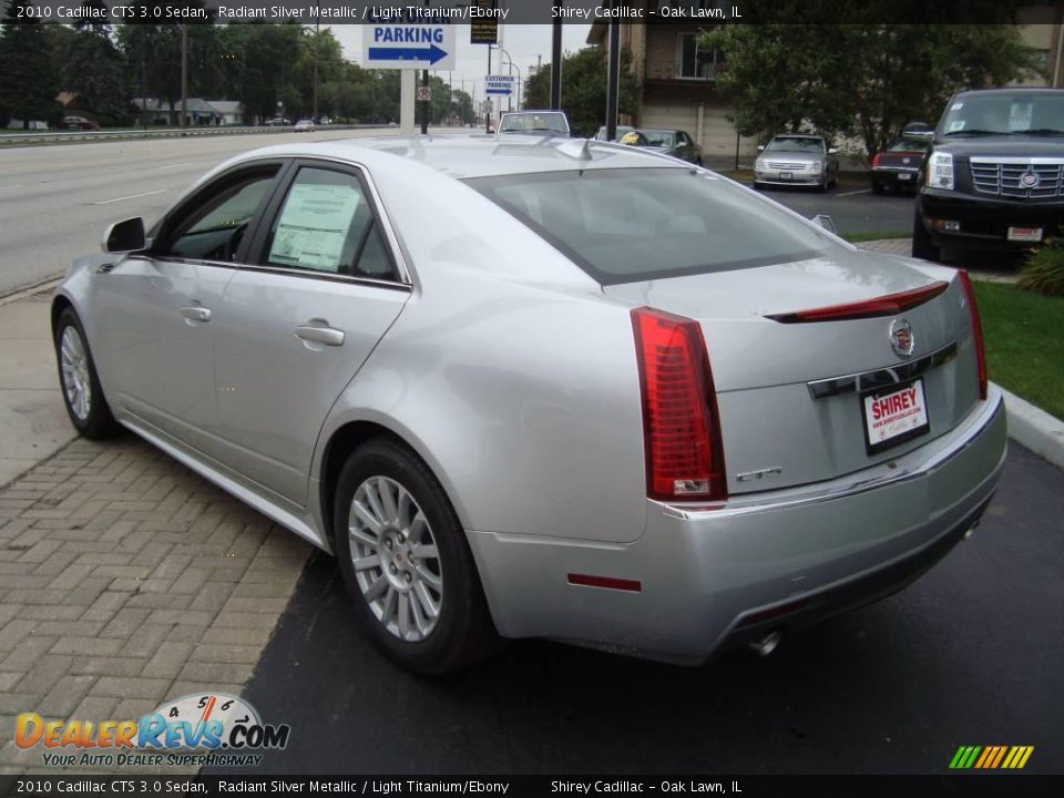 2010 Cadillac CTS 3.0 Sedan Radiant Silver Metallic / Light Titanium/Ebony Photo #6