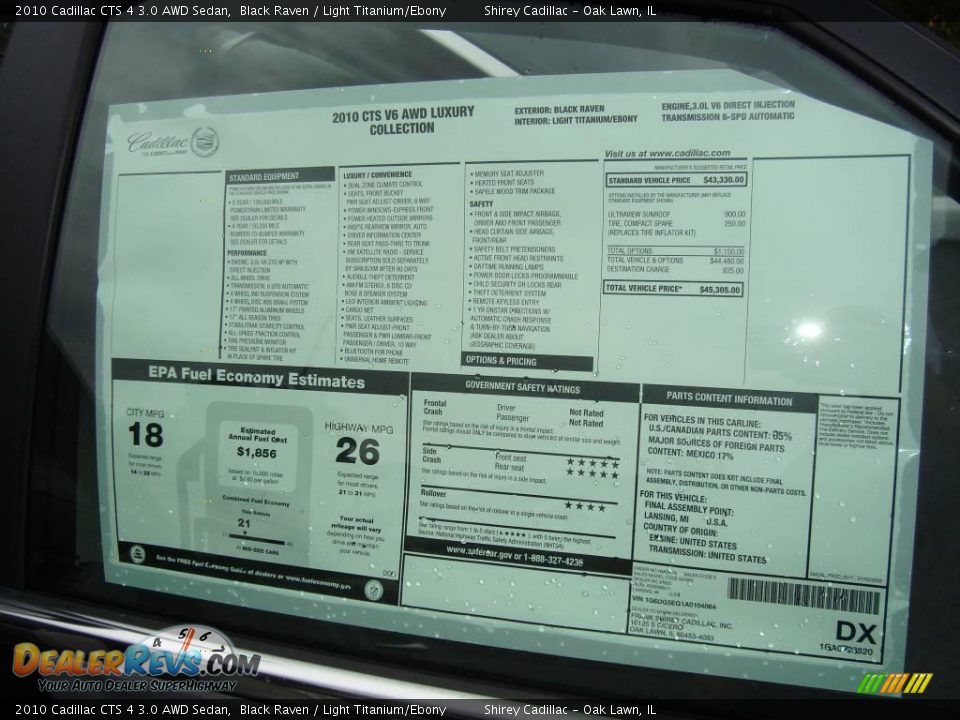 2010 Cadillac CTS 4 3.0 AWD Sedan Black Raven / Light Titanium/Ebony Photo #18