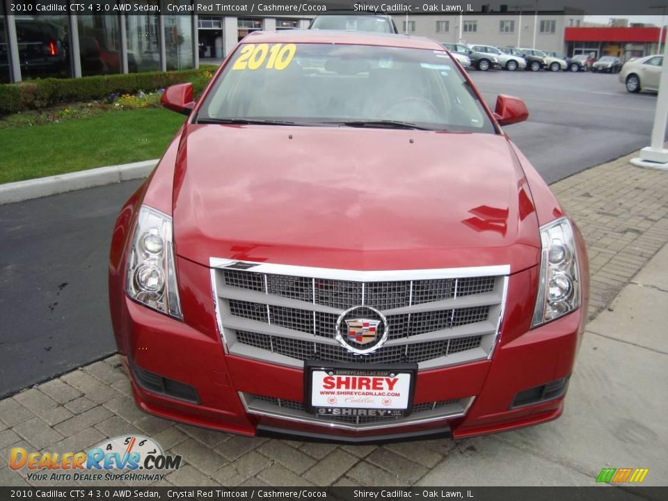 2010 Cadillac CTS 4 3.0 AWD Sedan Crystal Red Tintcoat / Cashmere/Cocoa Photo #2