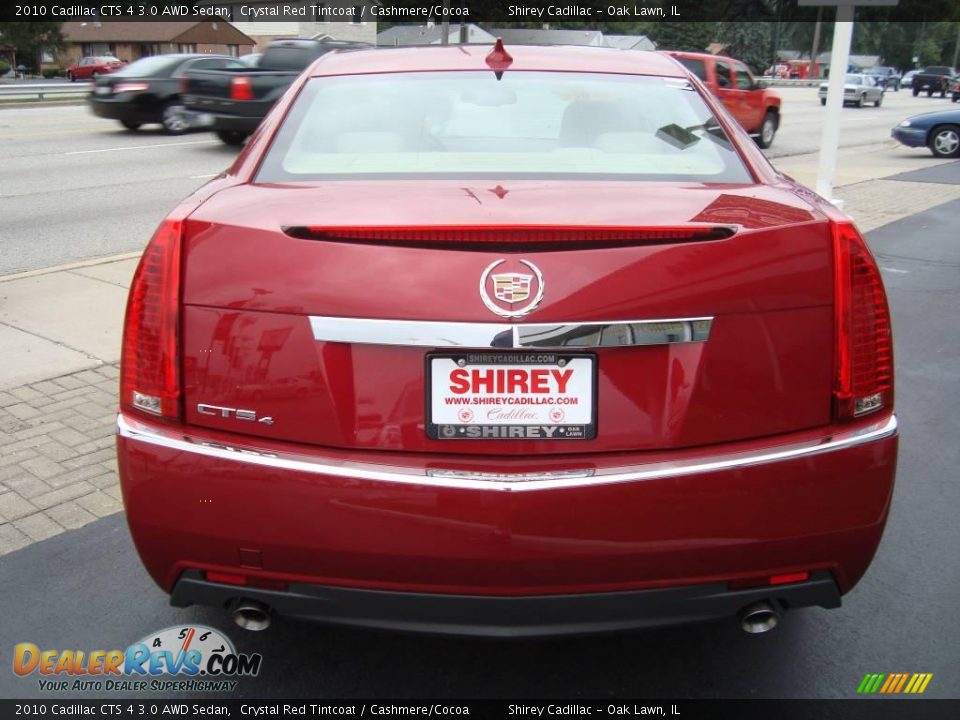 2010 Cadillac CTS 4 3.0 AWD Sedan Crystal Red Tintcoat / Cashmere/Cocoa Photo #5