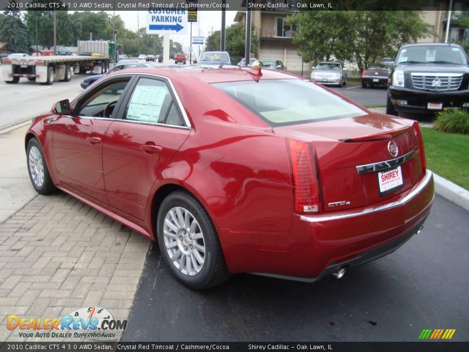 2010 Cadillac CTS 4 3.0 AWD Sedan Crystal Red Tintcoat / Cashmere/Cocoa Photo #6
