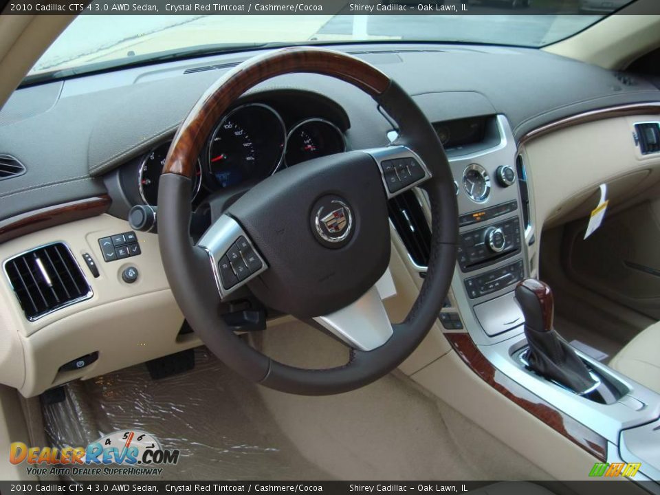 2010 Cadillac CTS 4 3.0 AWD Sedan Crystal Red Tintcoat / Cashmere/Cocoa Photo #10