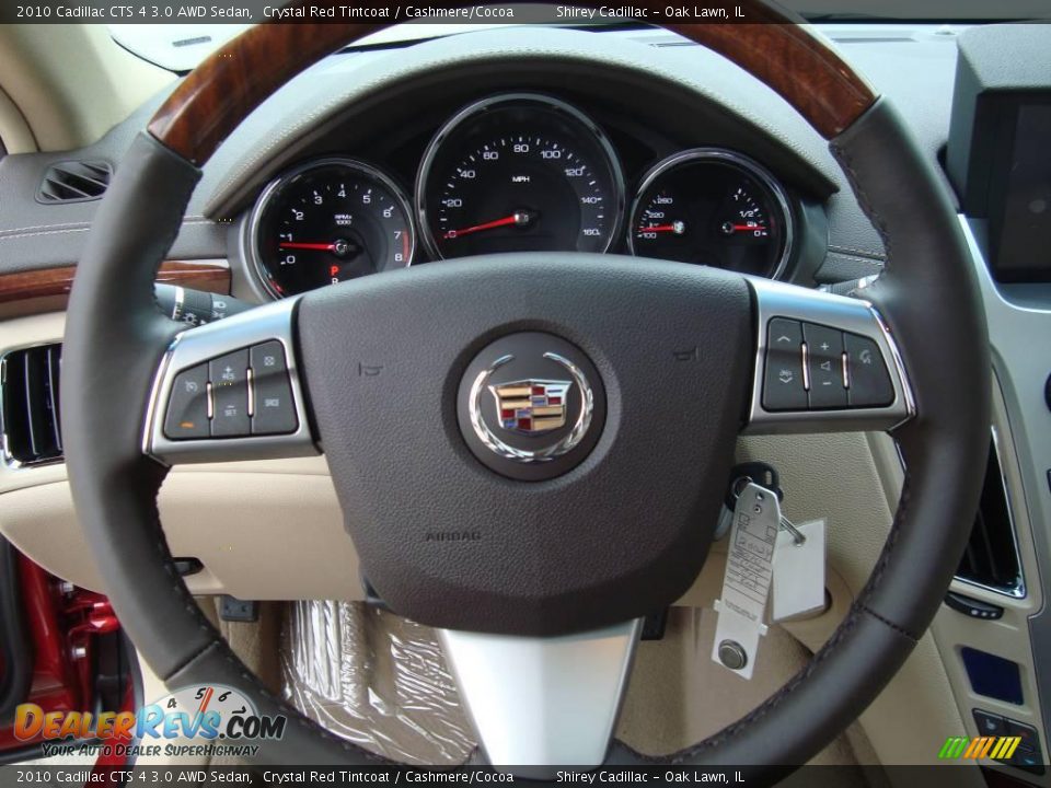2010 Cadillac CTS 4 3.0 AWD Sedan Crystal Red Tintcoat / Cashmere/Cocoa Photo #14
