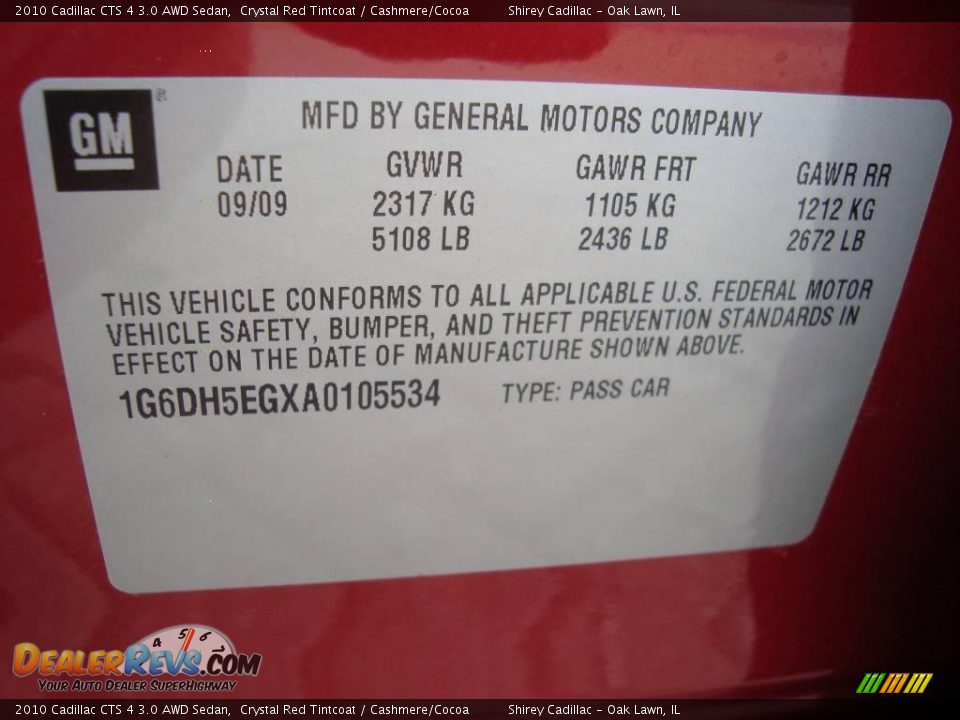 2010 Cadillac CTS 4 3.0 AWD Sedan Crystal Red Tintcoat / Cashmere/Cocoa Photo #19