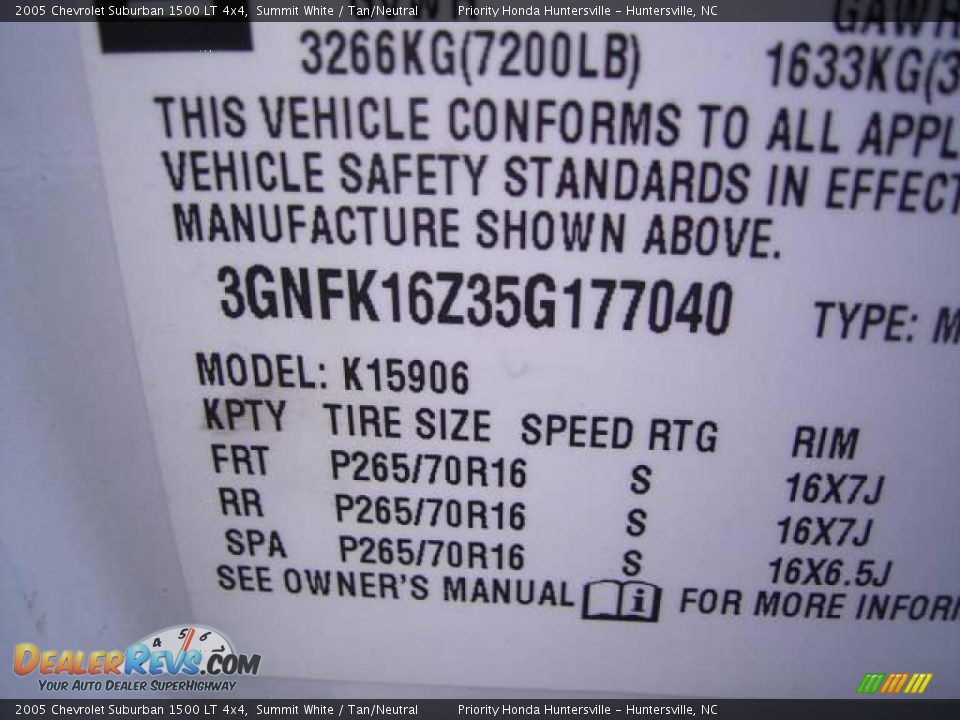 2005 Chevrolet Suburban 1500 LT 4x4 Summit White / Tan/Neutral Photo #10
