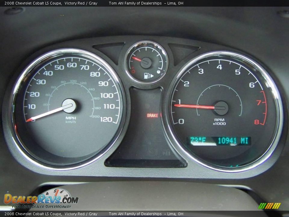 2008 Chevrolet Cobalt LS Coupe Victory Red / Gray Photo #12