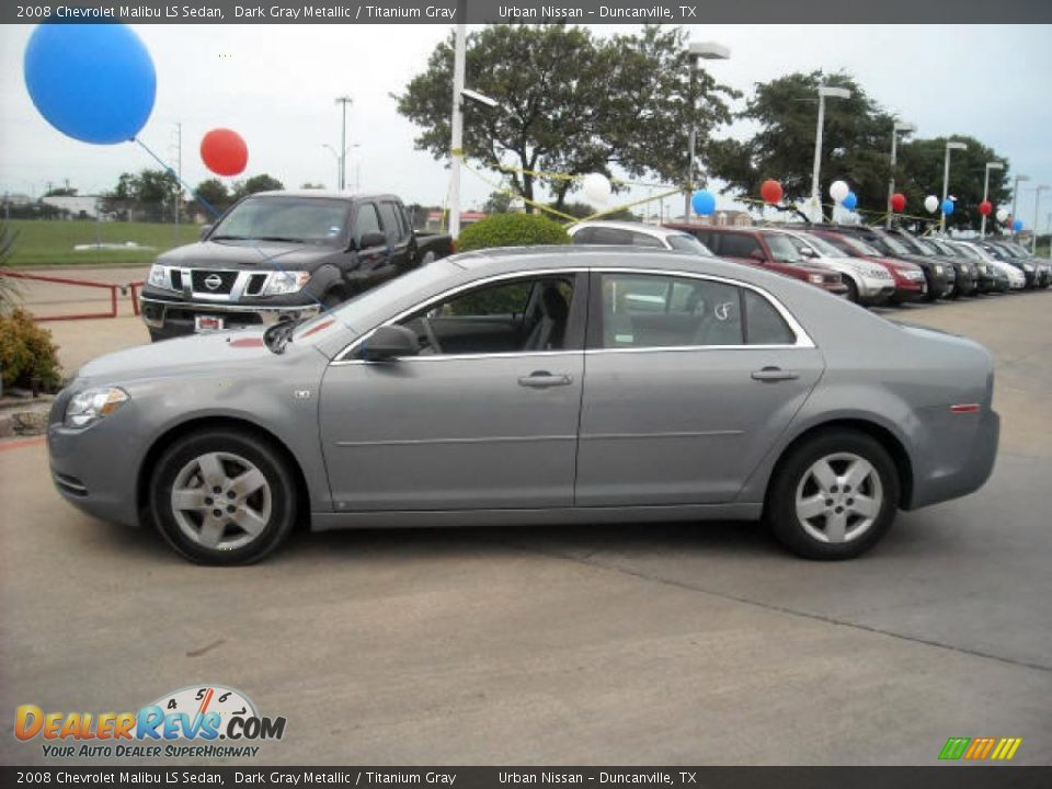 2008 Chevrolet Malibu LS Sedan Dark Gray Metallic / Titanium Gray Photo #1