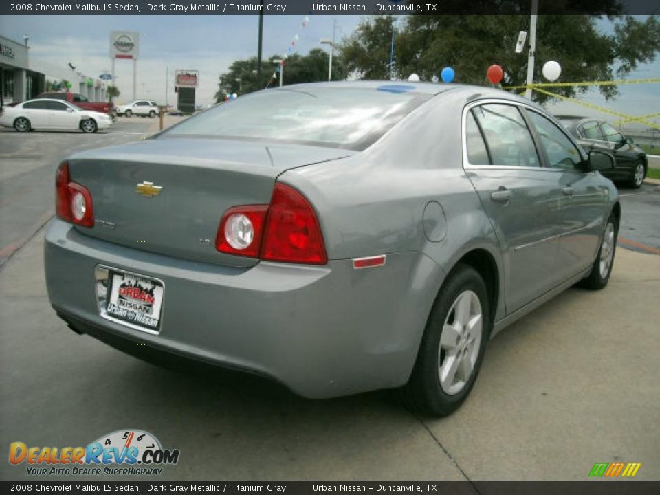 2008 Chevrolet Malibu LS Sedan Dark Gray Metallic / Titanium Gray Photo #4