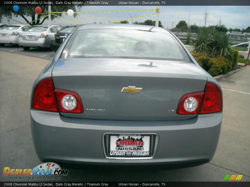 2008 Chevrolet Malibu LS Sedan Dark Gray Metallic / Titanium Gray Photo #5