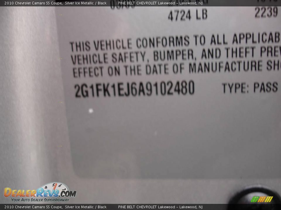 2010 Chevrolet Camaro SS Coupe Silver Ice Metallic / Black Photo #21