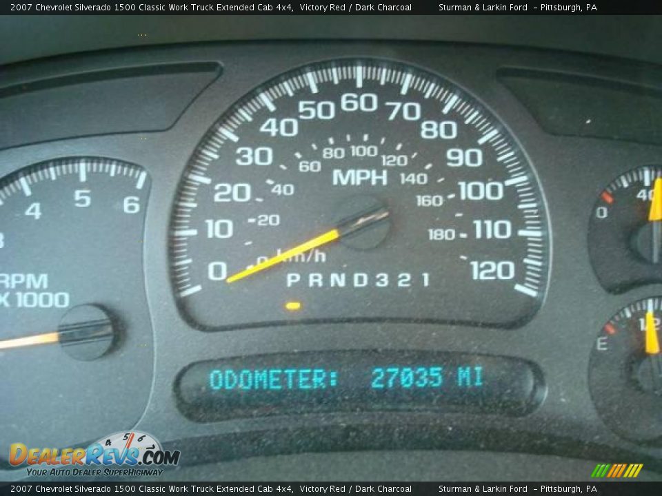2007 Chevrolet Silverado 1500 Classic Work Truck Extended Cab 4x4 Victory Red / Dark Charcoal Photo #20