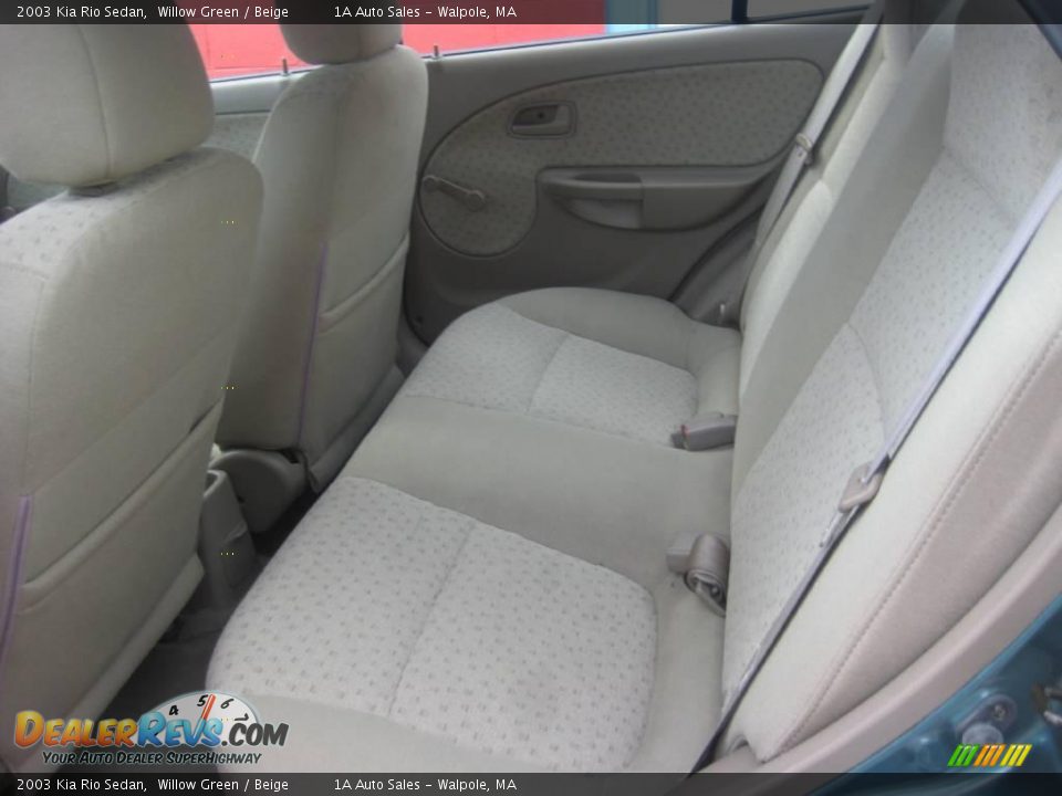 2003 Kia Rio Sedan Willow Green / Beige Photo #4