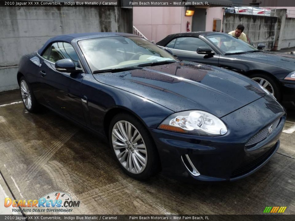 2010 Jaguar XK XK Convertible Indigo Blue Metallic / Caramel Photo #2