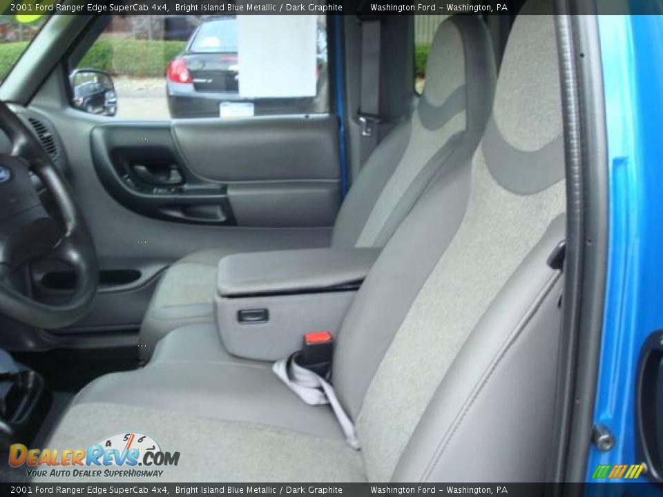 2001 Ford Ranger Edge SuperCab 4x4 Bright Island Blue Metallic / Dark Graphite Photo #7