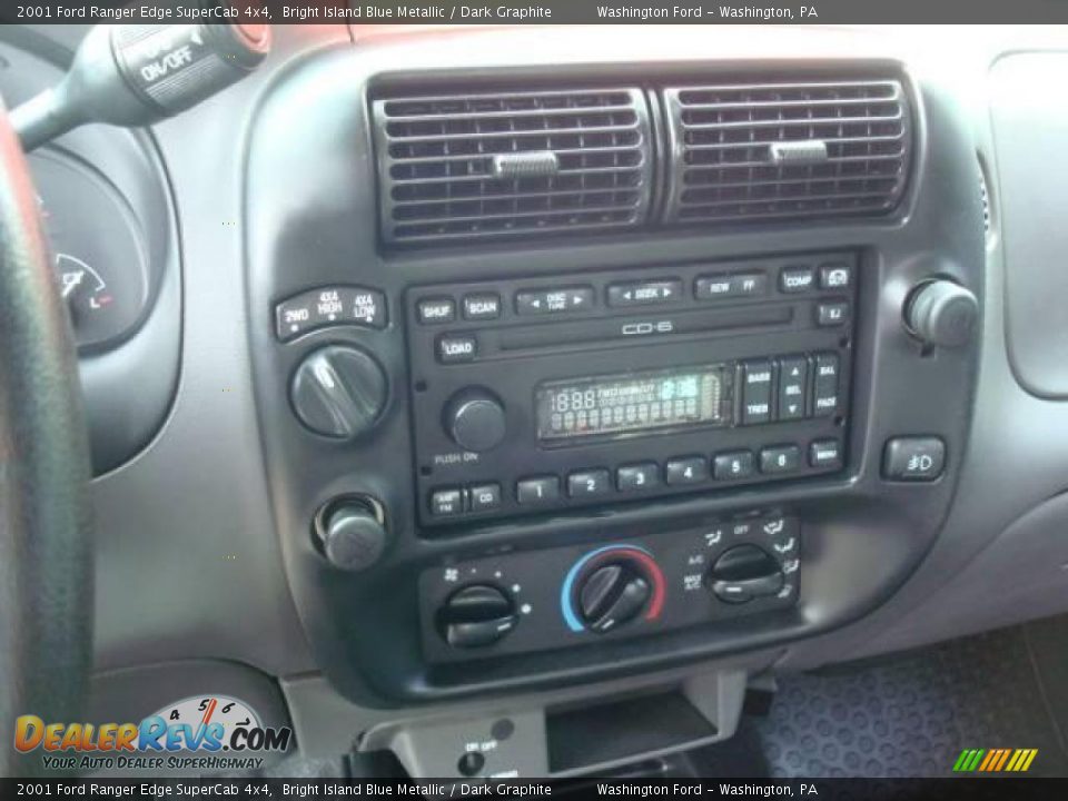 2001 Ford Ranger Edge SuperCab 4x4 Bright Island Blue Metallic / Dark Graphite Photo #9