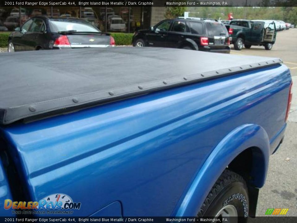 2001 Ford Ranger Edge SuperCab 4x4 Bright Island Blue Metallic / Dark Graphite Photo #10