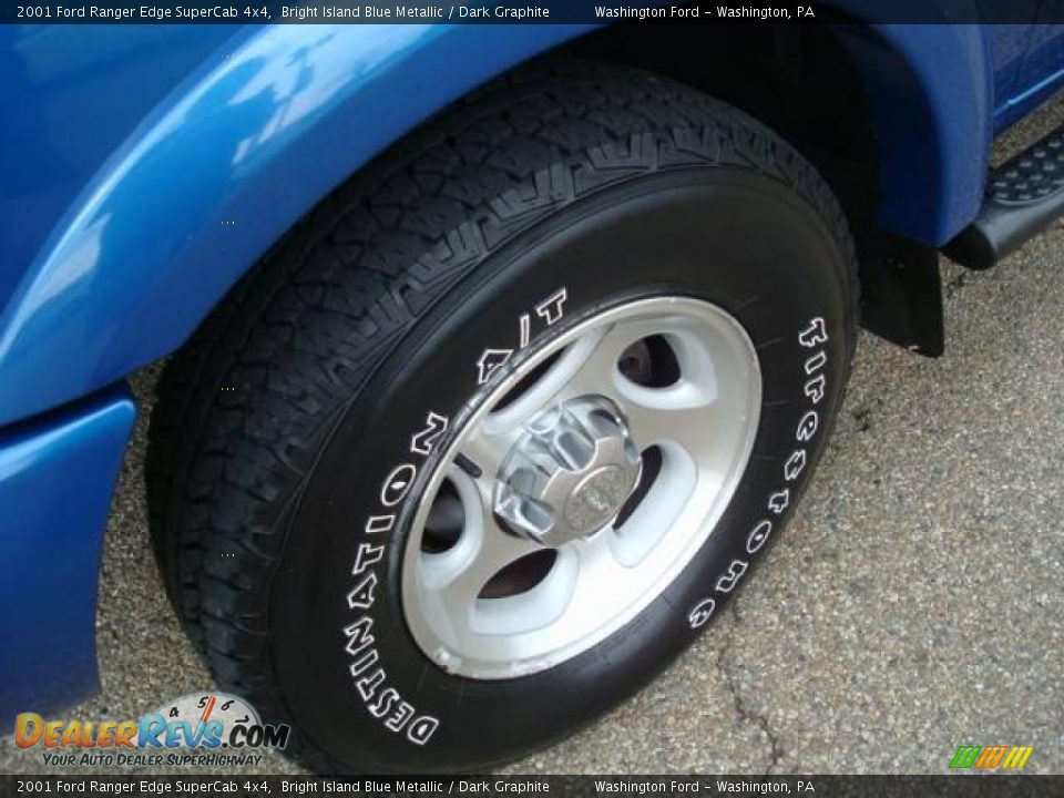 2001 Ford Ranger Edge SuperCab 4x4 Bright Island Blue Metallic / Dark Graphite Photo #18