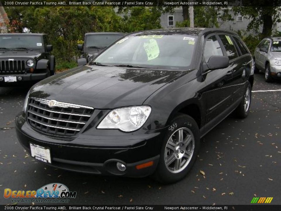 2008 Chrysler Pacifica Touring AWD Brilliant Black Crystal Pearlcoat / Pastel Slate Gray Photo #1
