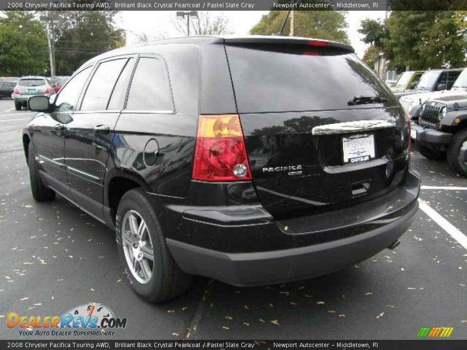 2008 Chrysler Pacifica Touring AWD Brilliant Black Crystal Pearlcoat / Pastel Slate Gray Photo #3