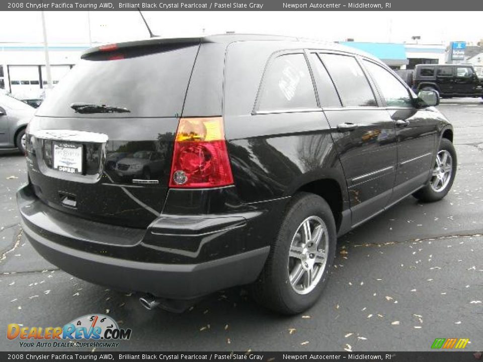 2008 Chrysler Pacifica Touring AWD Brilliant Black Crystal Pearlcoat / Pastel Slate Gray Photo #4