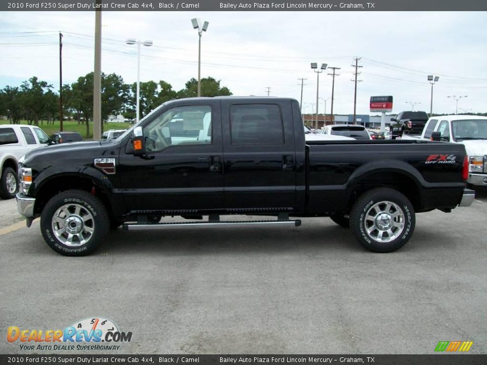 2010 Ford F250 Super Duty Lariat Crew Cab 4x4 Black / Camel Photo #2