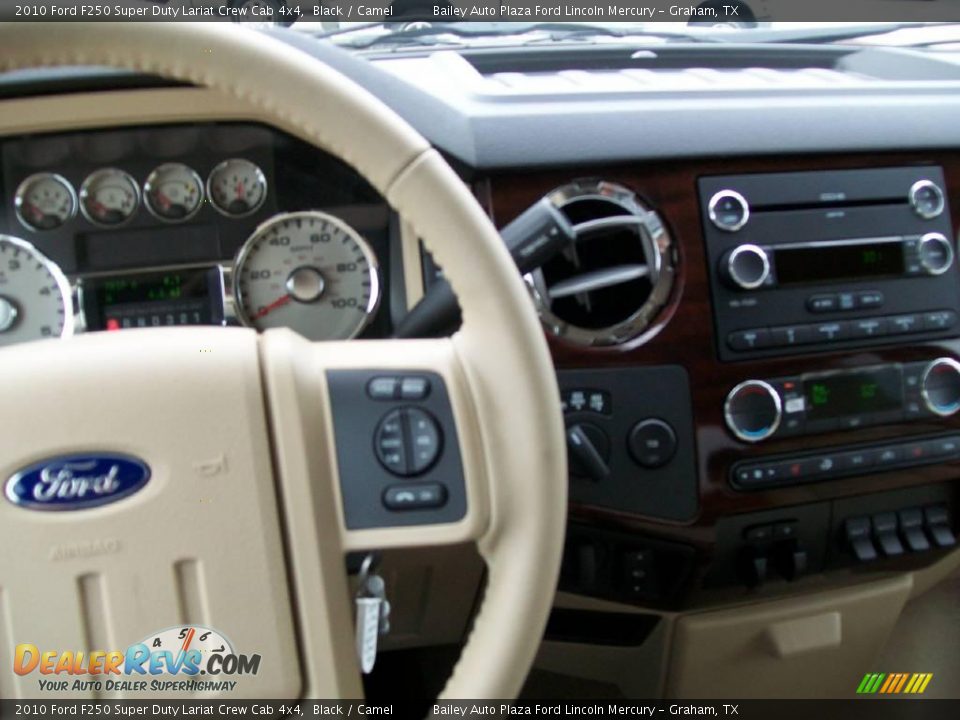 2010 Ford F250 Super Duty Lariat Crew Cab 4x4 Black / Camel Photo #3