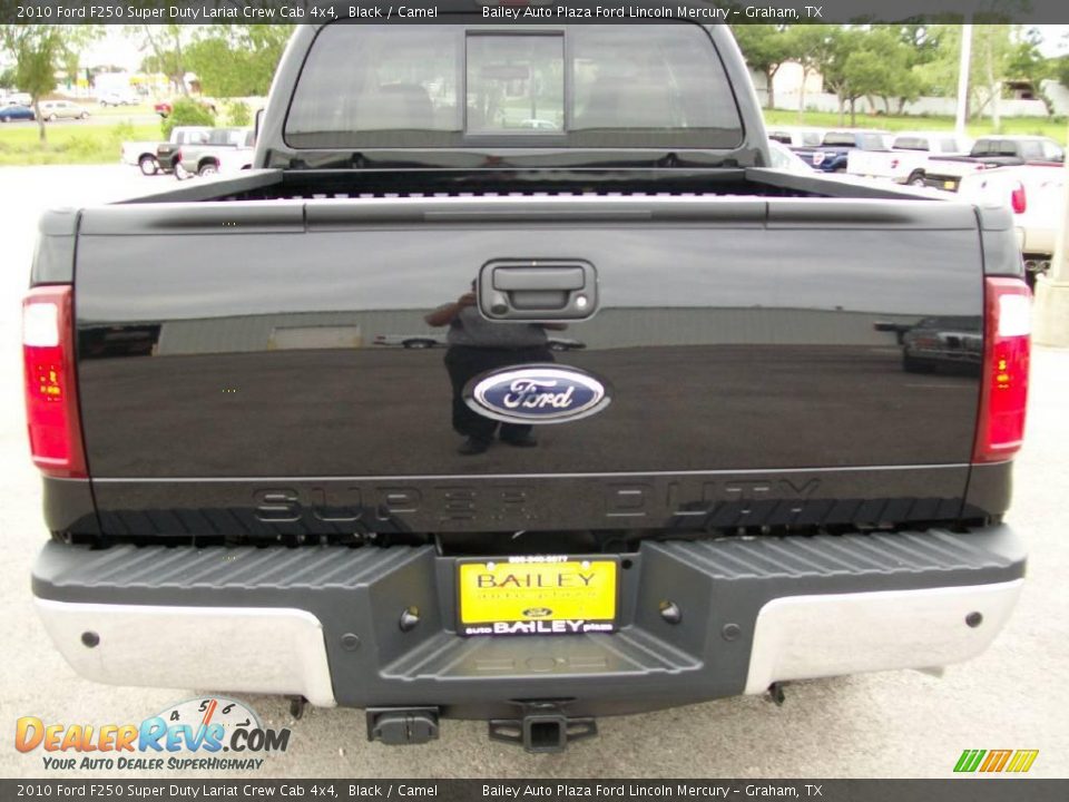 2010 Ford F250 Super Duty Lariat Crew Cab 4x4 Black / Camel Photo #5