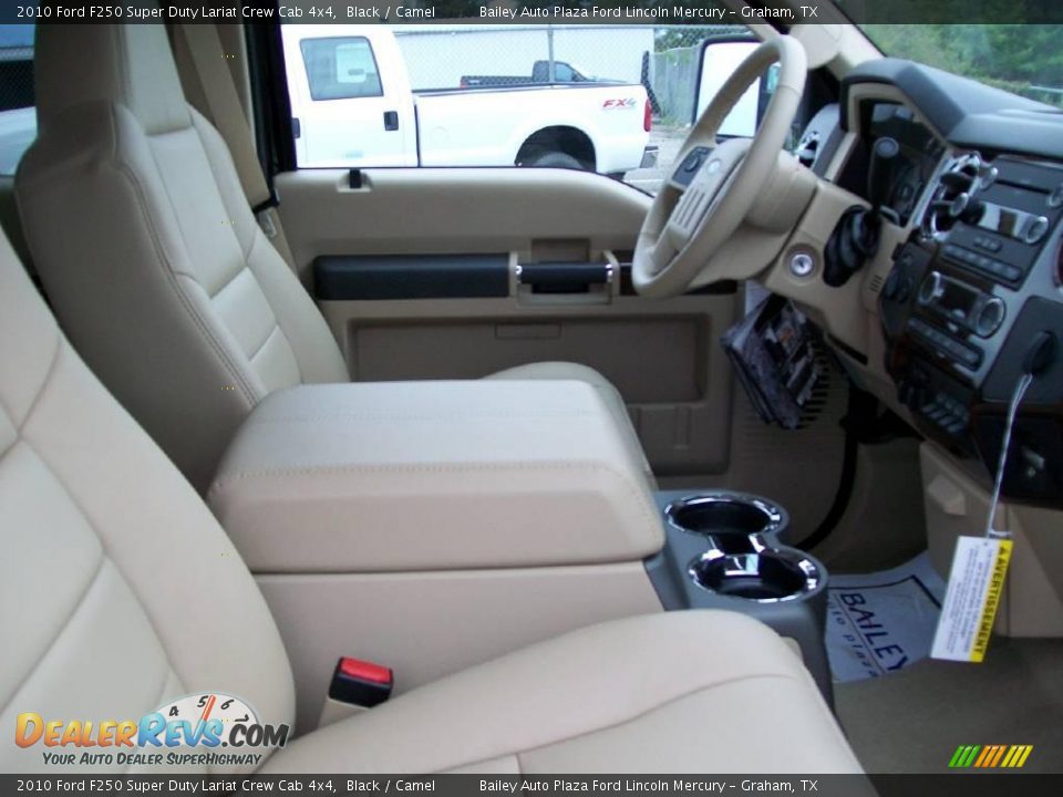 2010 Ford F250 Super Duty Lariat Crew Cab 4x4 Black / Camel Photo #6