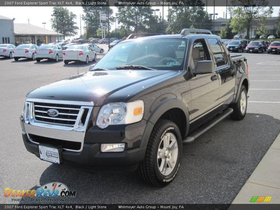 2007 Ford Explorer Sport Trac XLT 4x4 Black / Light Stone Photo #3