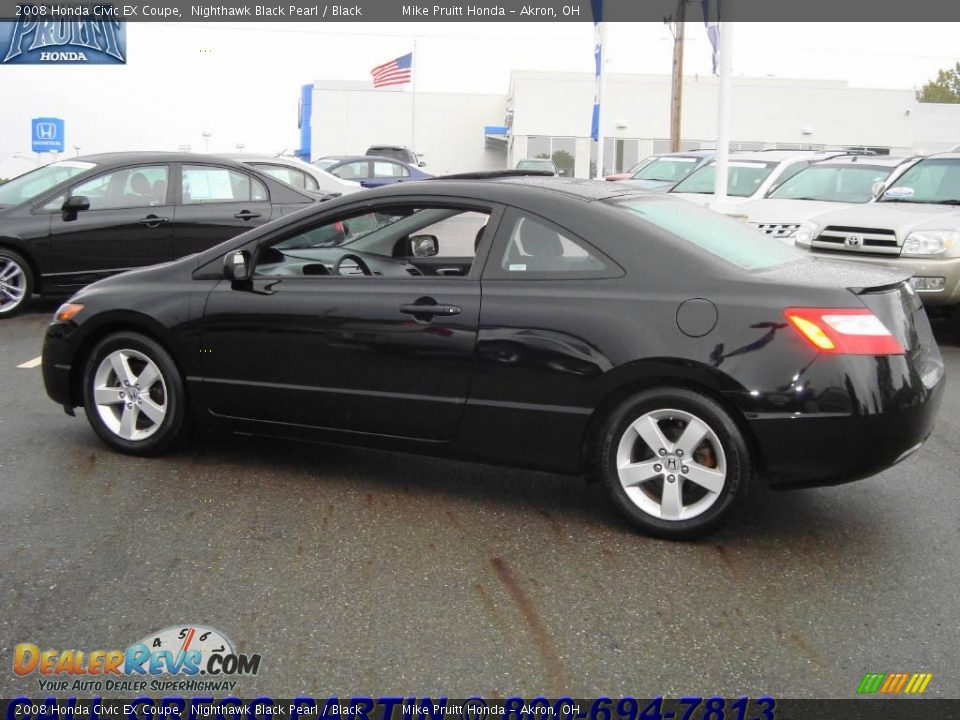 2008 Honda Civic EX Coupe Nighthawk Black Pearl / Black Photo #1