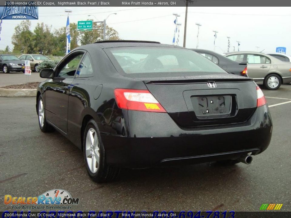 2008 Honda Civic EX Coupe Nighthawk Black Pearl / Black Photo #2