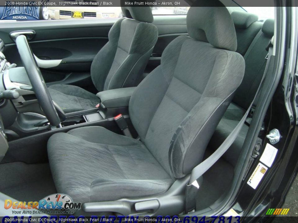 2008 Honda Civic EX Coupe Nighthawk Black Pearl / Black Photo #10