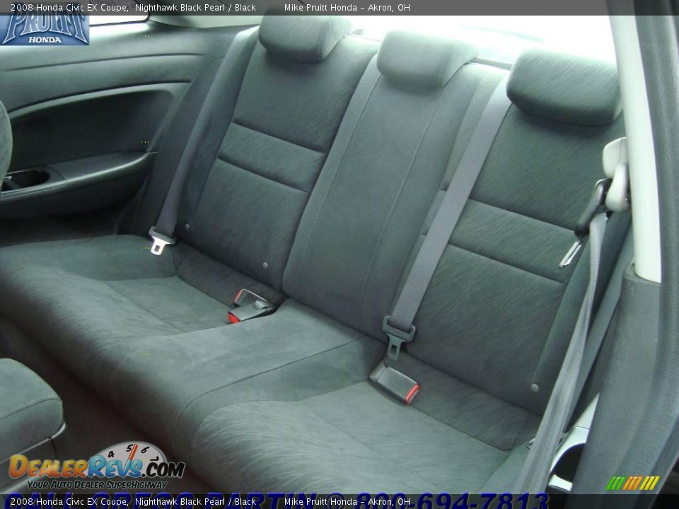 2008 Honda Civic EX Coupe Nighthawk Black Pearl / Black Photo #11