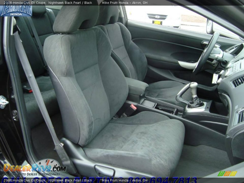 2008 Honda Civic EX Coupe Nighthawk Black Pearl / Black Photo #12
