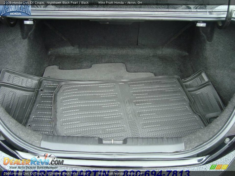 2008 Honda Civic EX Coupe Nighthawk Black Pearl / Black Photo #13