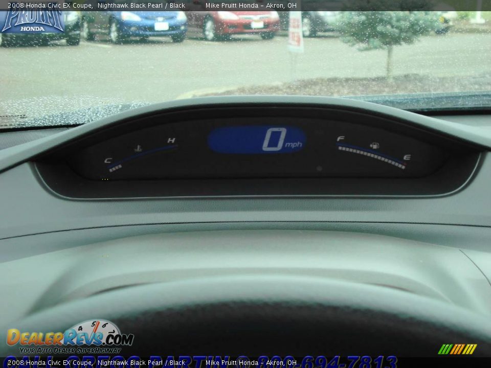 2008 Honda Civic EX Coupe Nighthawk Black Pearl / Black Photo #16