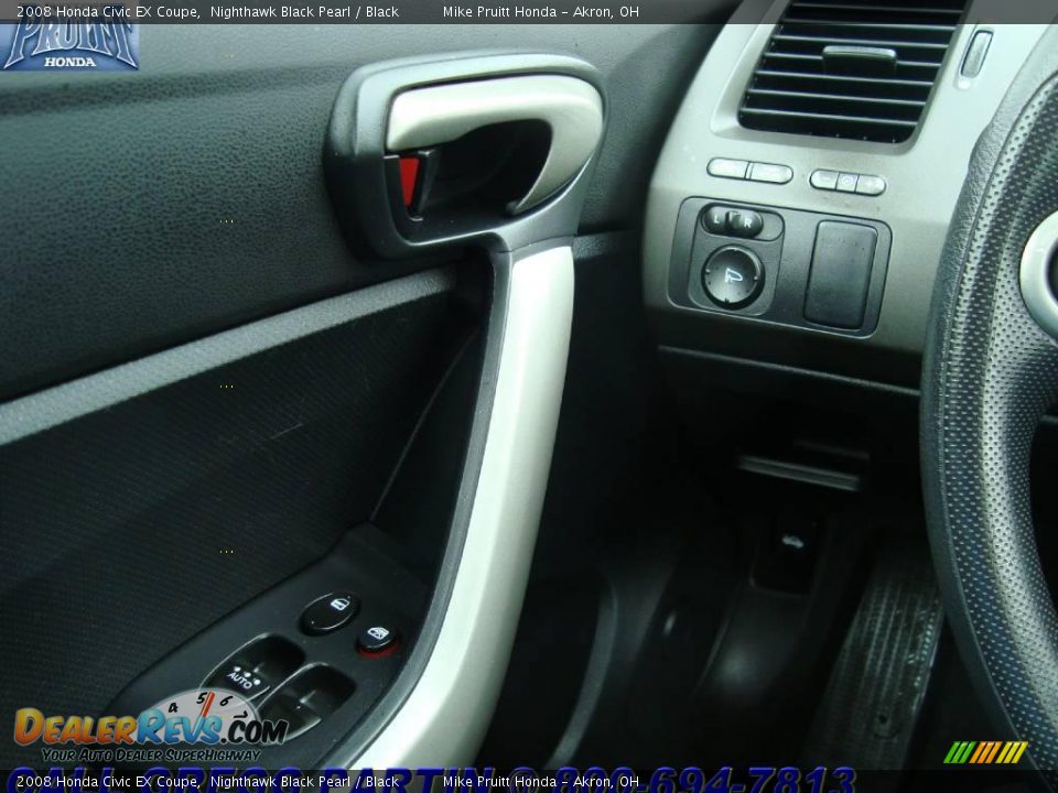 2008 Honda Civic EX Coupe Nighthawk Black Pearl / Black Photo #18