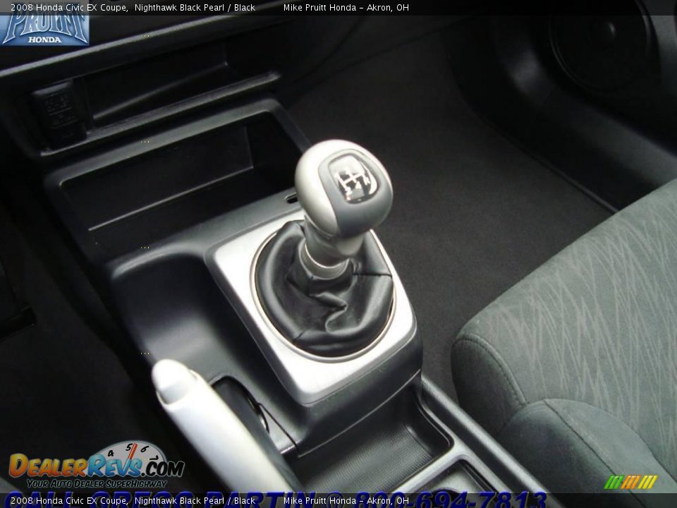 2008 Honda Civic EX Coupe Nighthawk Black Pearl / Black Photo #20