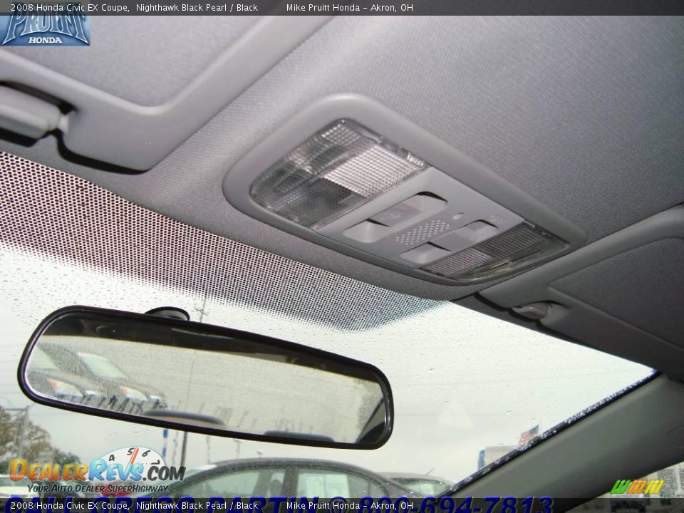 2008 Honda Civic EX Coupe Nighthawk Black Pearl / Black Photo #21