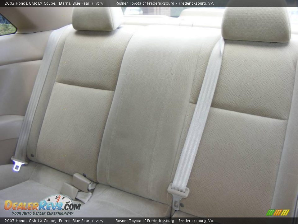 2003 Honda Civic LX Coupe Eternal Blue Pearl / Ivory Photo #7