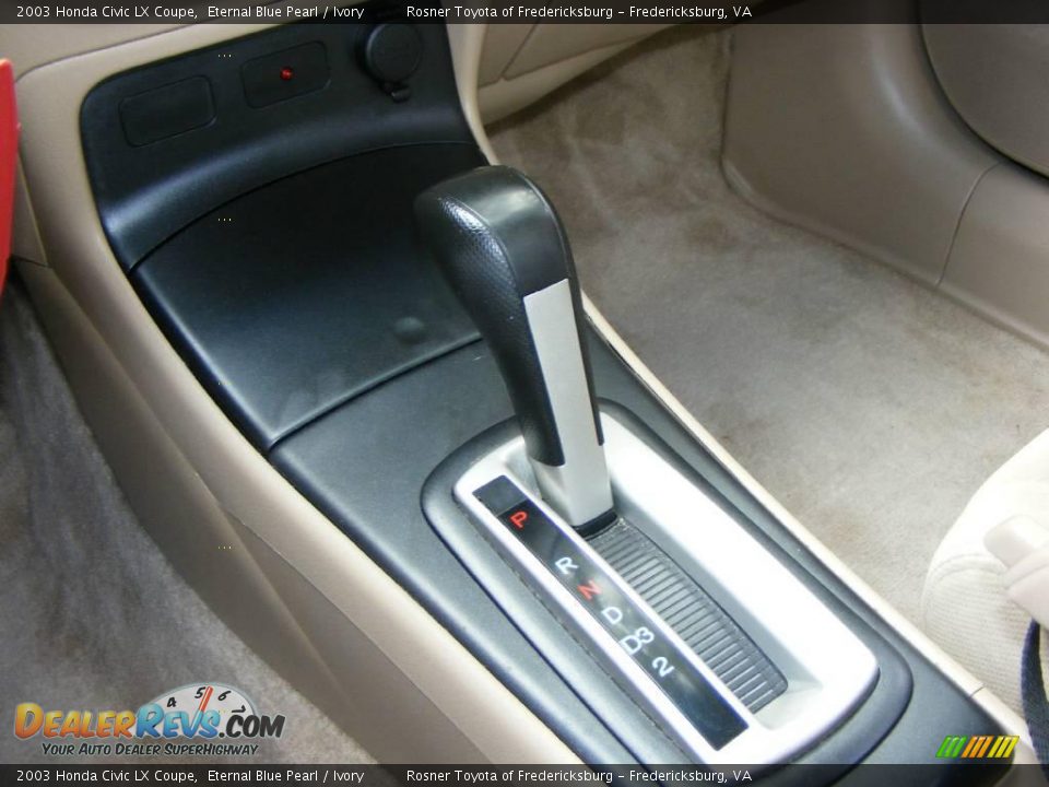 2003 Honda Civic LX Coupe Eternal Blue Pearl / Ivory Photo #12