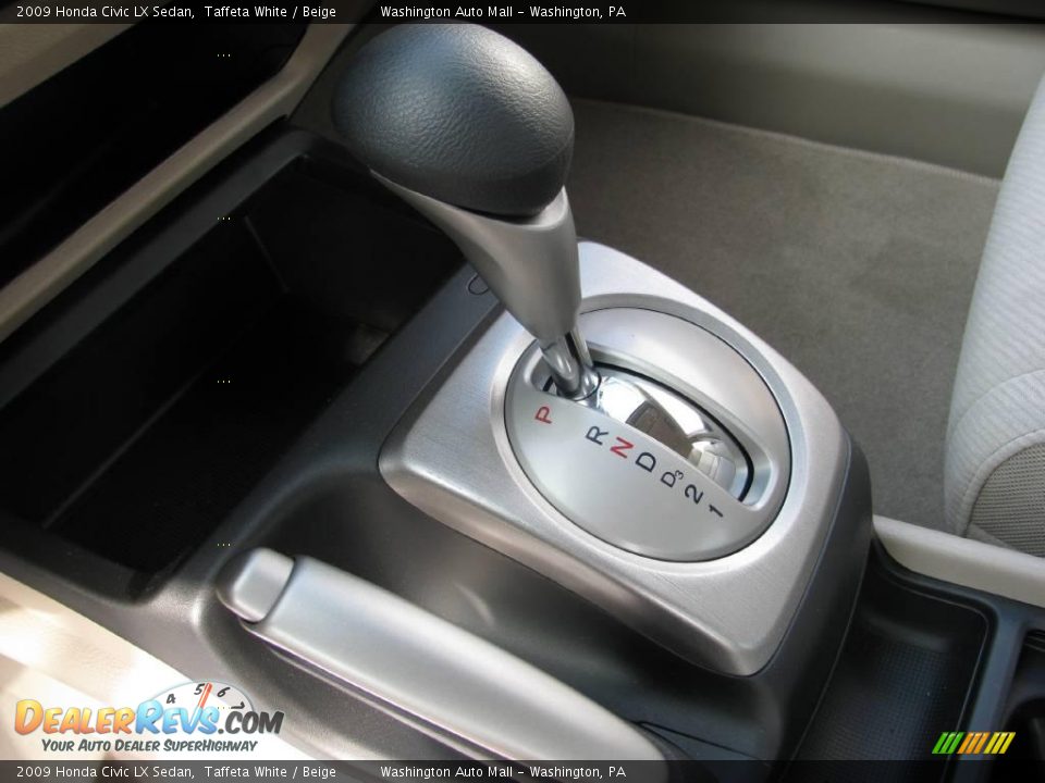 2009 Honda Civic LX Sedan Taffeta White / Beige Photo #15