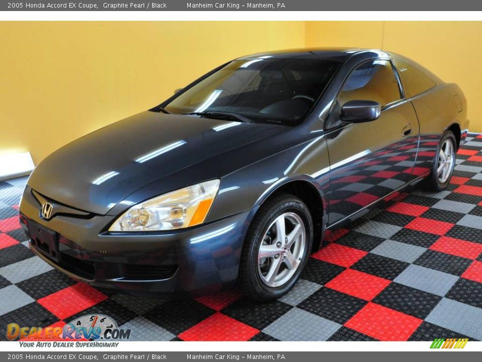 2005 Honda Accord EX Coupe Graphite Pearl / Black Photo #3