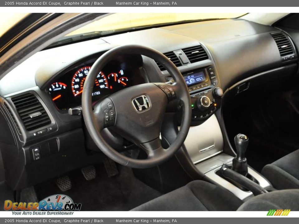 2005 Honda Accord EX Coupe Graphite Pearl / Black Photo #7
