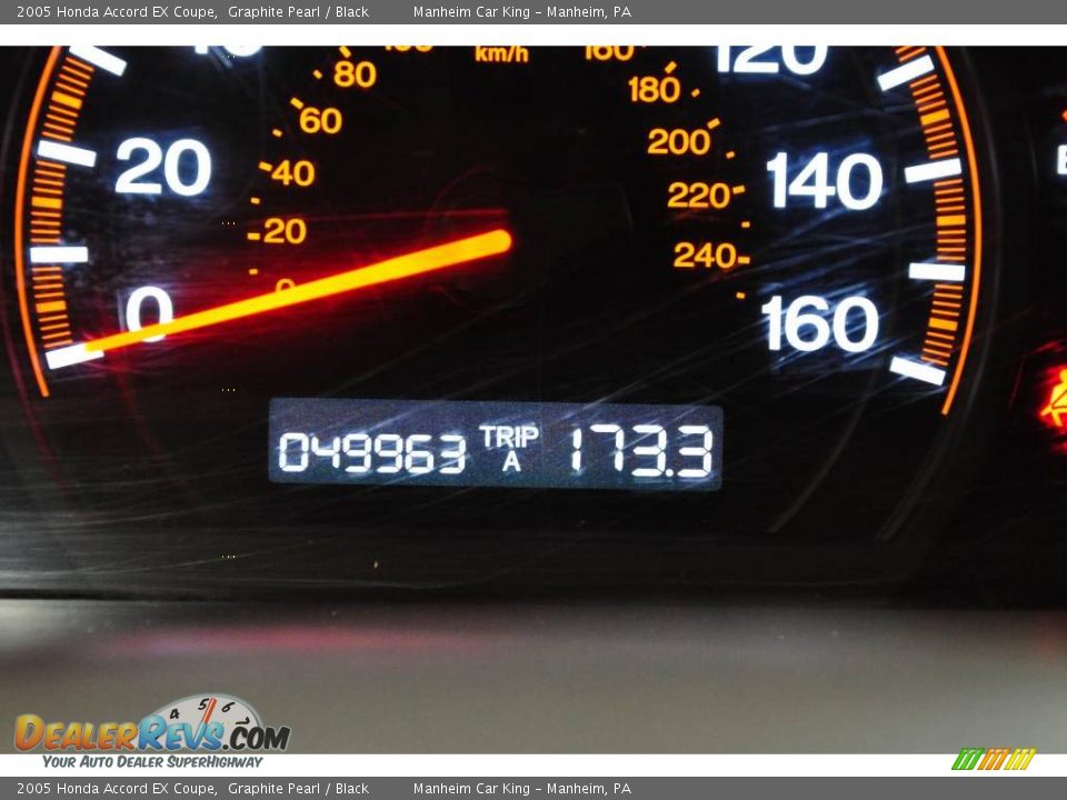 2005 Honda Accord EX Coupe Graphite Pearl / Black Photo #9