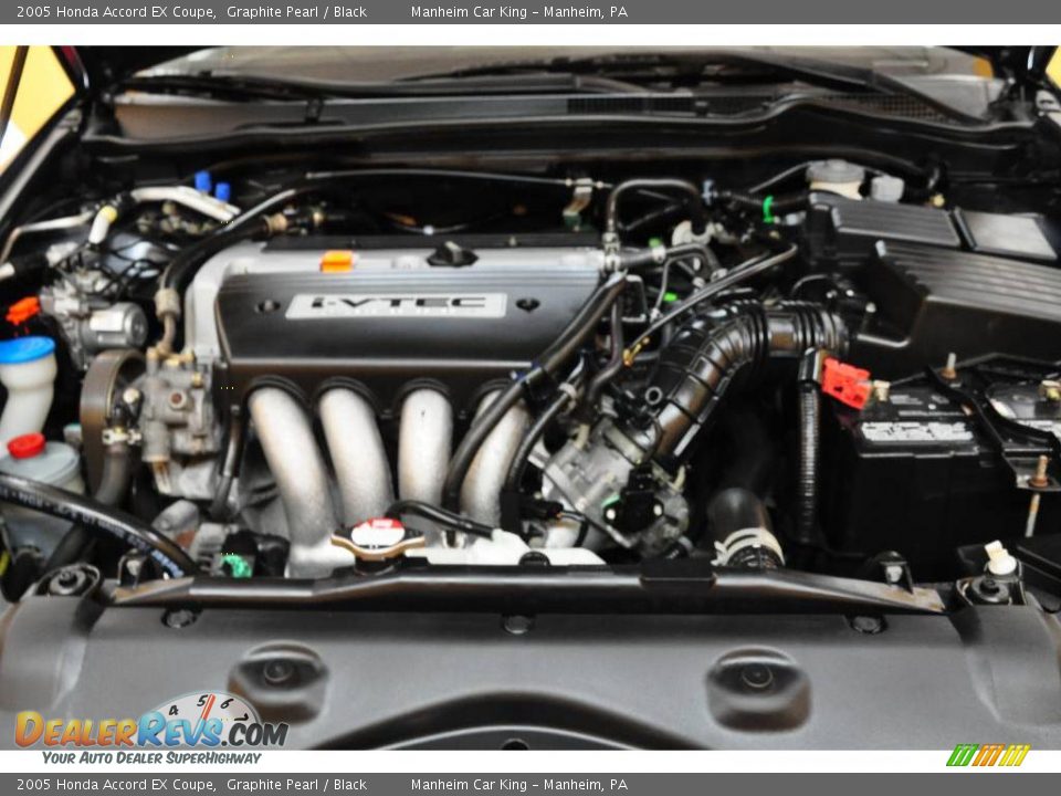 2005 Honda Accord EX Coupe Graphite Pearl / Black Photo #17