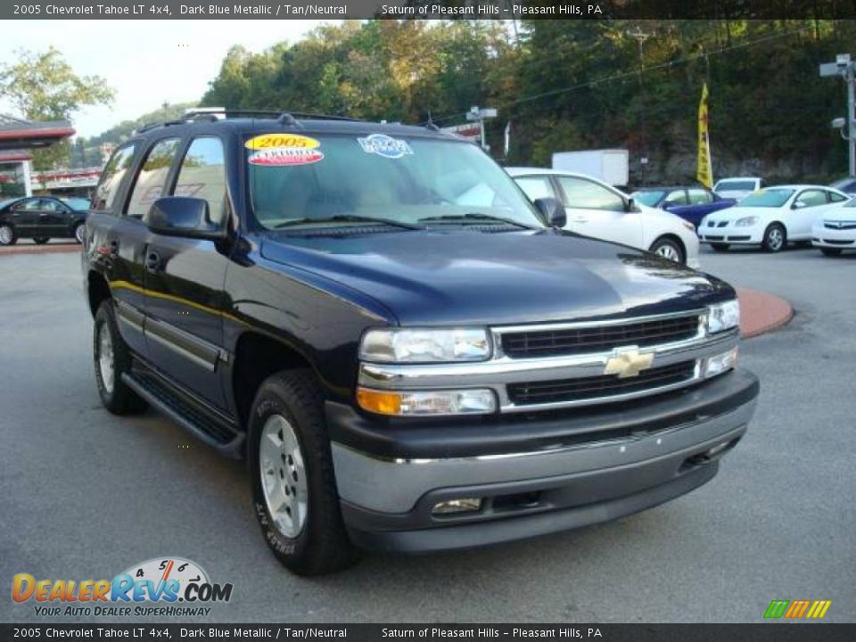 2005 Chevrolet Tahoe LT 4x4 Dark Blue Metallic / Tan/Neutral Photo #5