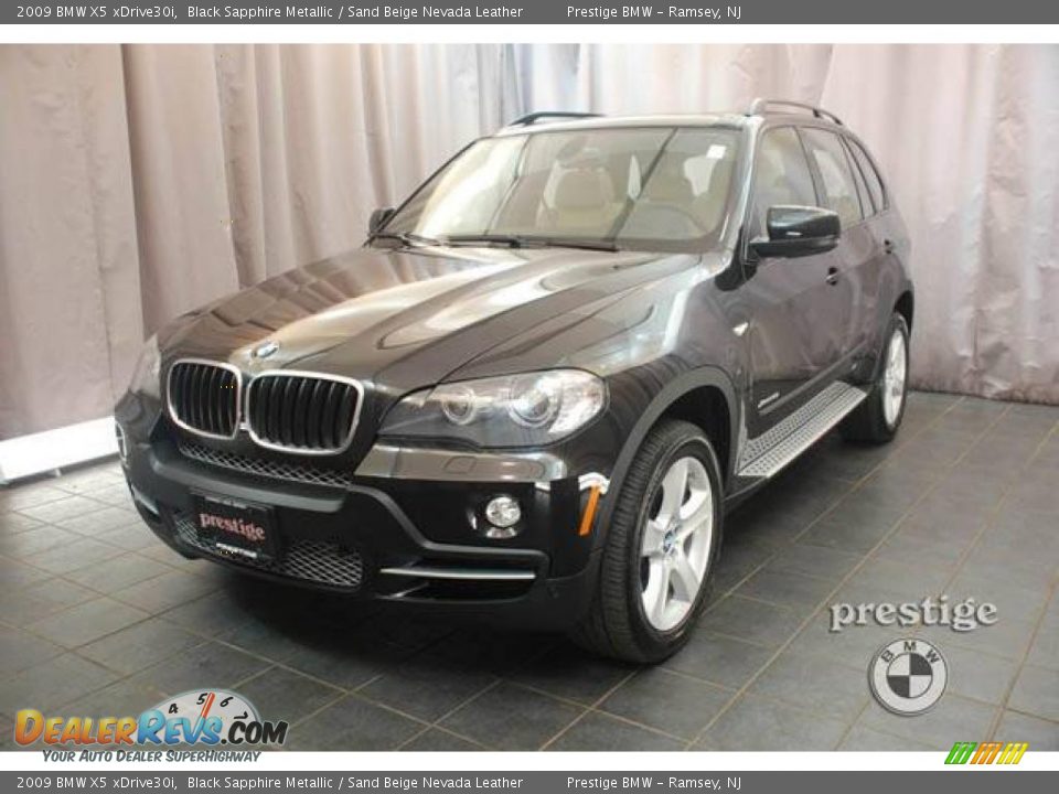 2009 BMW X5 xDrive30i Black Sapphire Metallic / Sand Beige Nevada Leather Photo #1