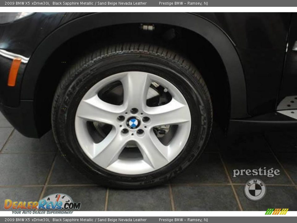2009 BMW X5 xDrive30i Black Sapphire Metallic / Sand Beige Nevada Leather Photo #9