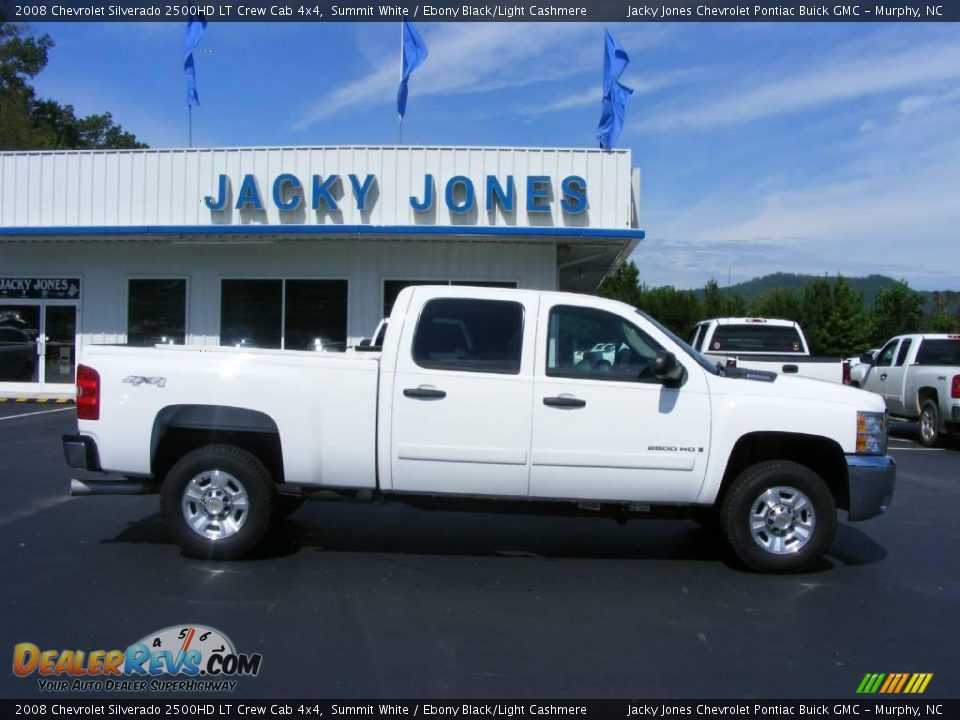 2008 Chevrolet Silverado 2500HD LT Crew Cab 4x4 Summit White / Ebony Black/Light Cashmere Photo #1